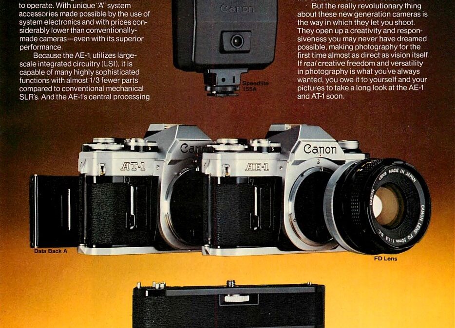 a new generation- canon ae-1, at-1 [february 1978, popular photography ad]