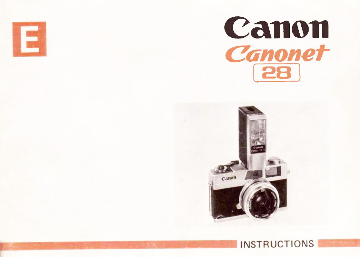 Instruction Manual for Canon Canonet 28