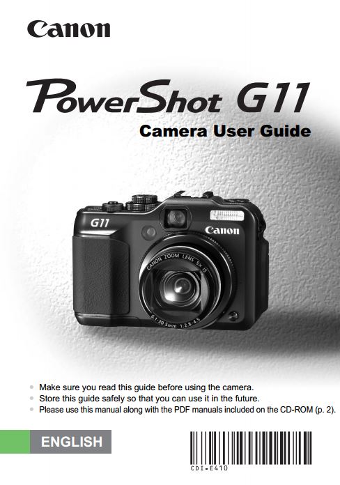 Instruction Manual for Canon G11