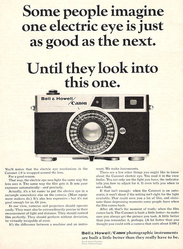 Canon Advertisement for T70 SLR
