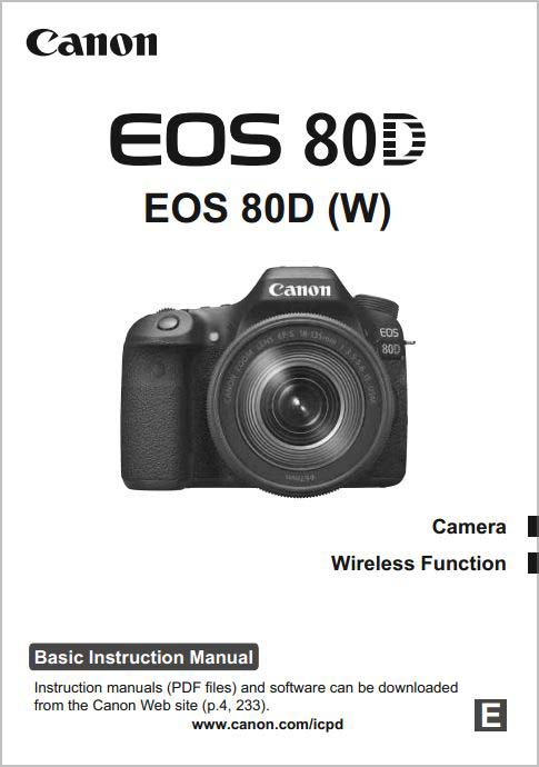 Canon 80D User Manual