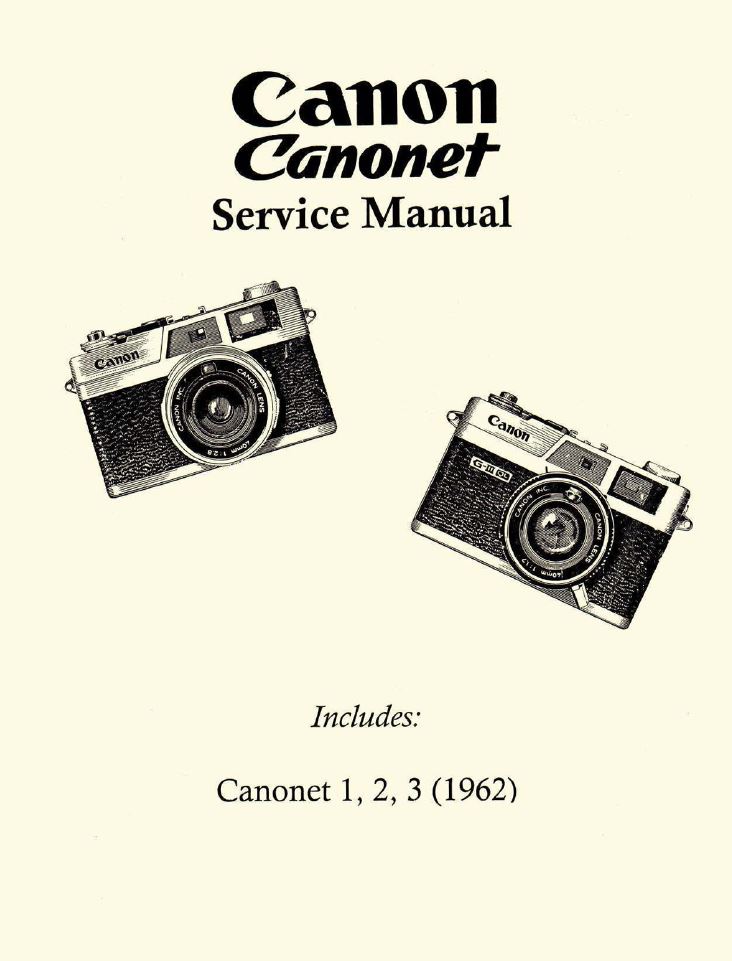 Canon Canonet Service Manual