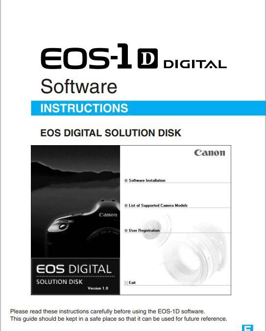 EOS 1D Software Cover