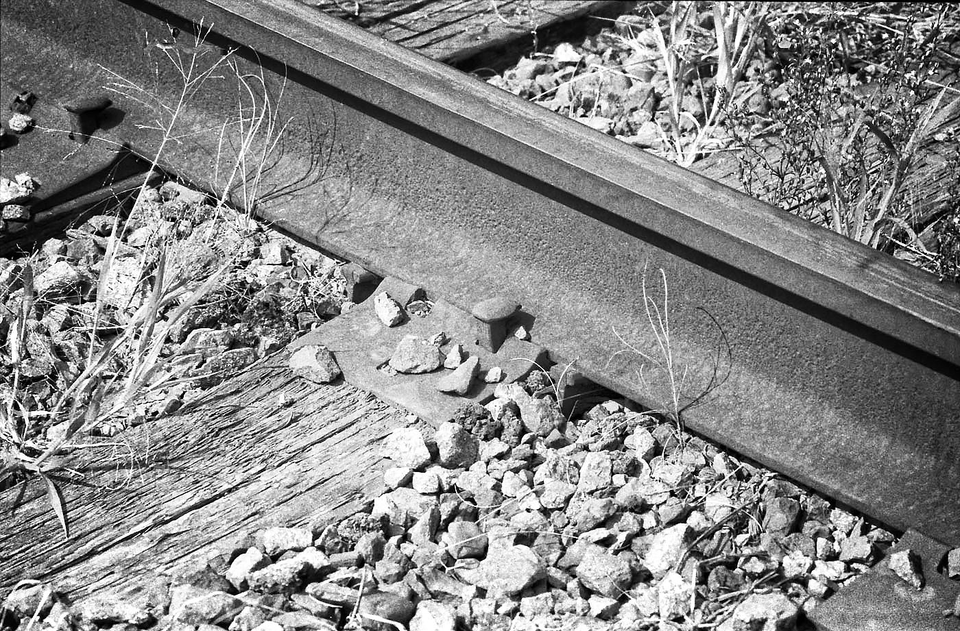 Black and White Image of Railway Tracks
