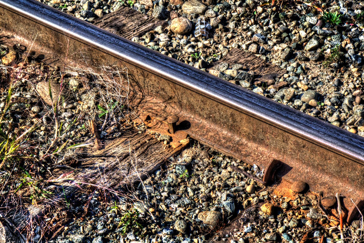Color Image of Railway Track and Spike