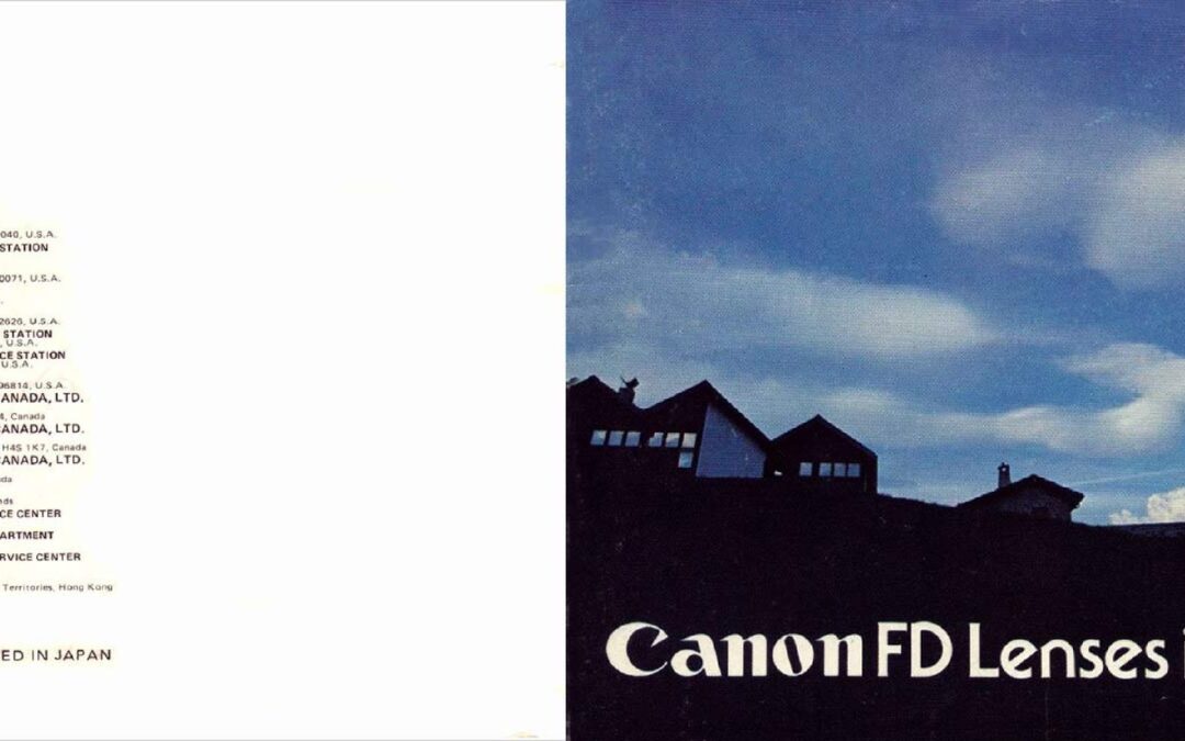 Canon FD Lenses in a Nutshell Manual