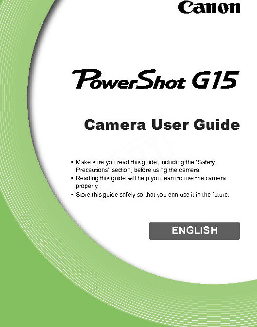 Powershot G15 Manual R