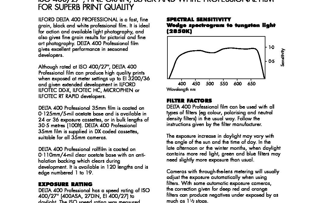 Ilford Delta 400 Professional