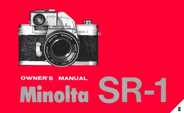 SR-1 D Manual Cover