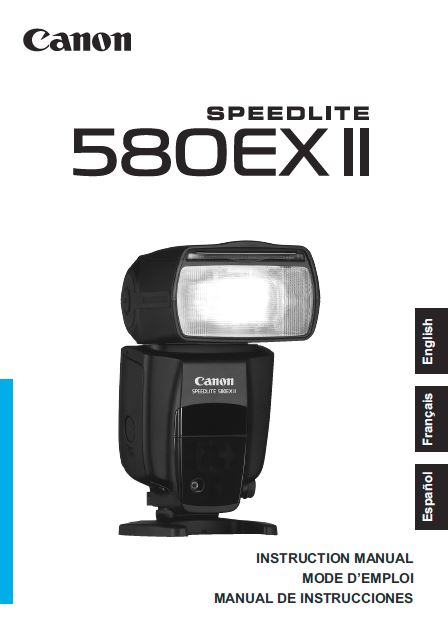 User Manual for Speedlite 580EX II