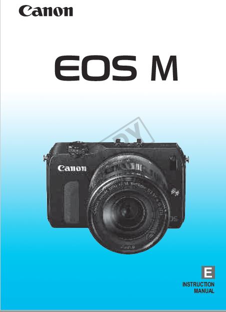 Canon M Manual Cover
