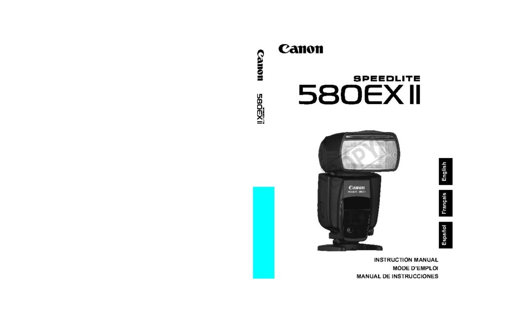 Speedlite 580exii Manual