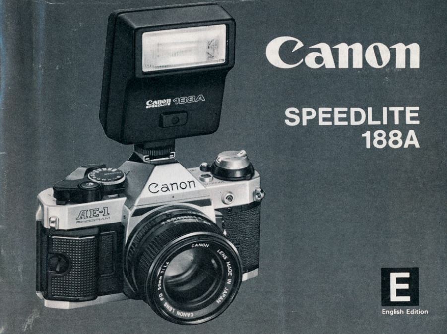 Instruction Manual for Canon Speedlite 188A