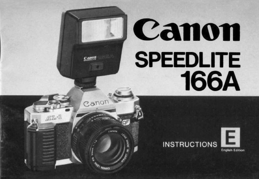 Instruction Manual for Canon Speedlite 166A