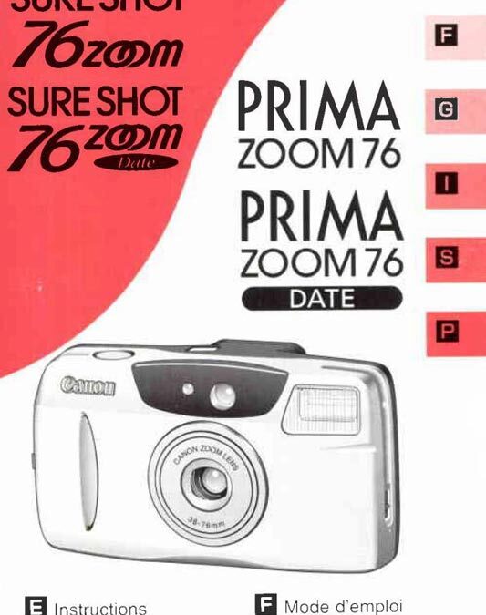 Sure Shot 76 Zoom User Manual Cover
