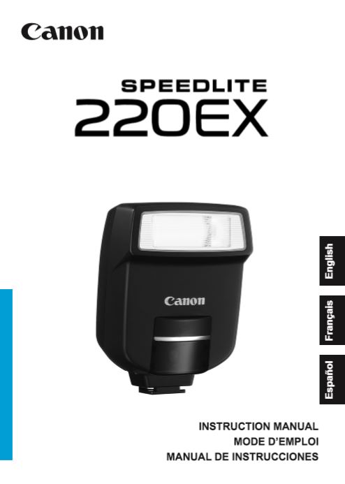 Canon Speedlite 220EX User Manual