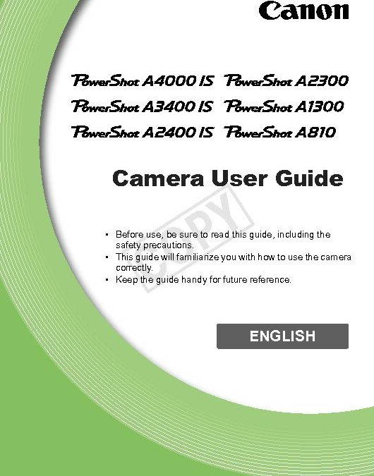 AAAPowershot A3400 Manual