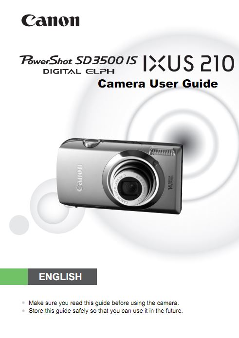 Powershot SD3500 User Manual