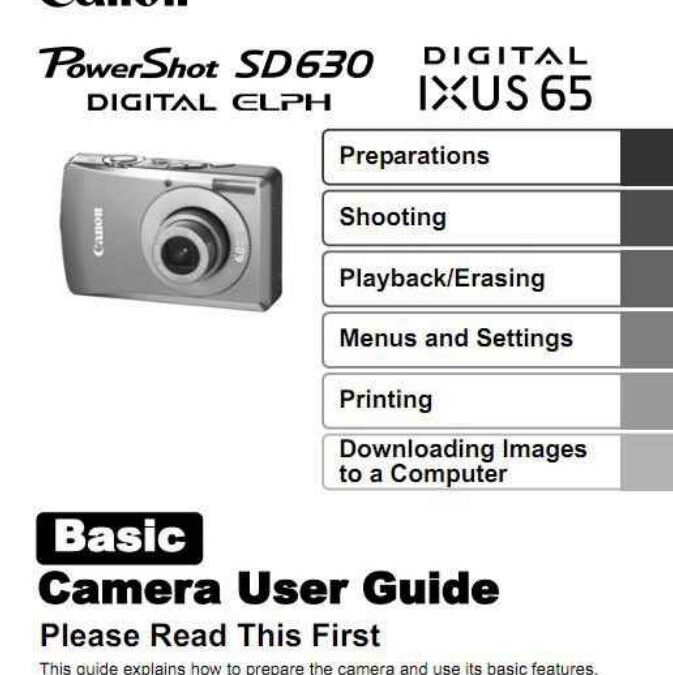 SD630 User Manual – Basic – Cover