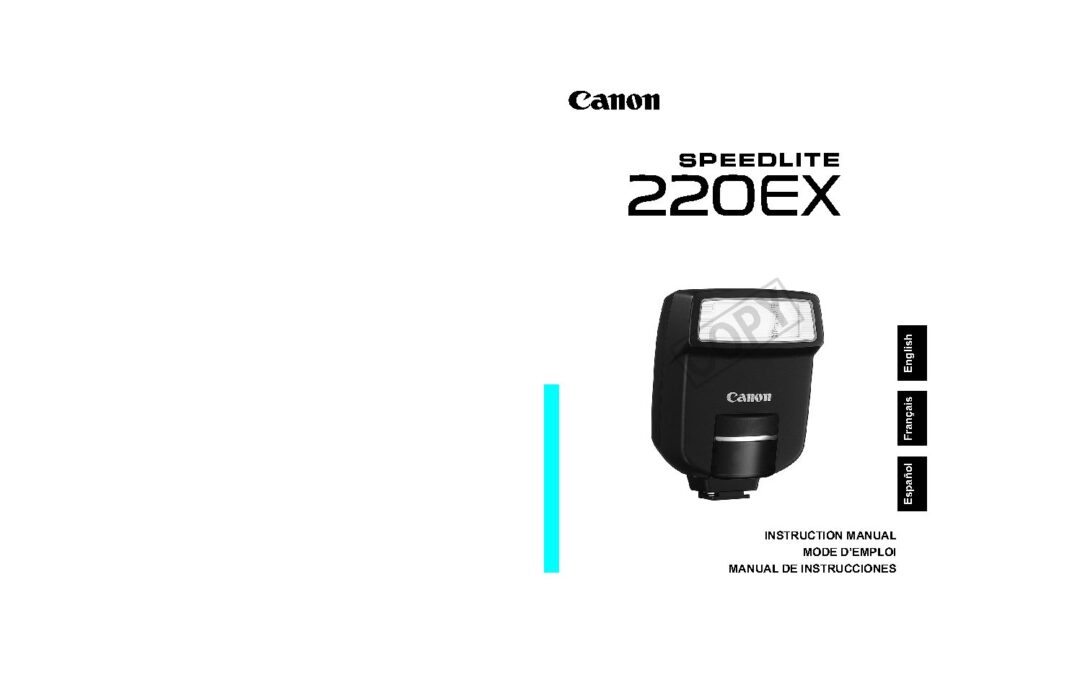 Speedlite 220EX Manual