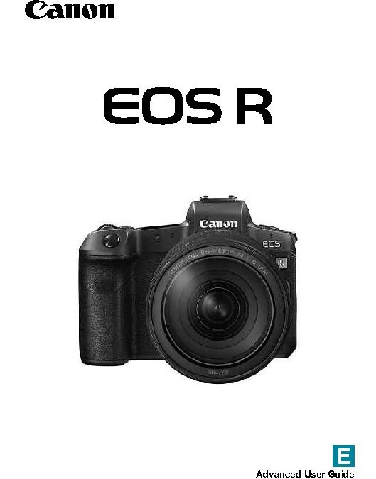 Canon EOS R User Manual