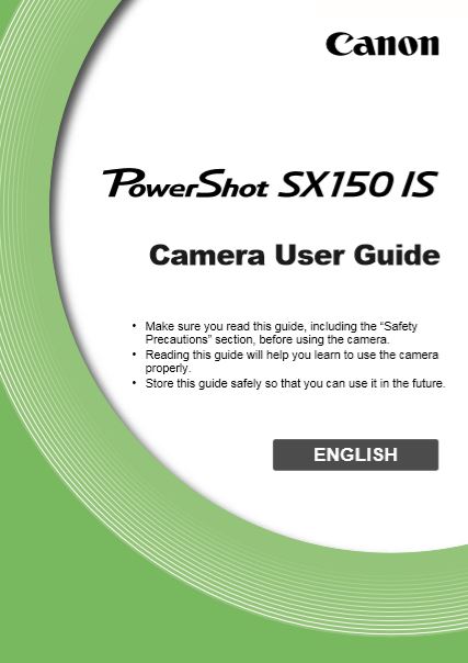 Instruction Manual for PowerShot SX150 IS