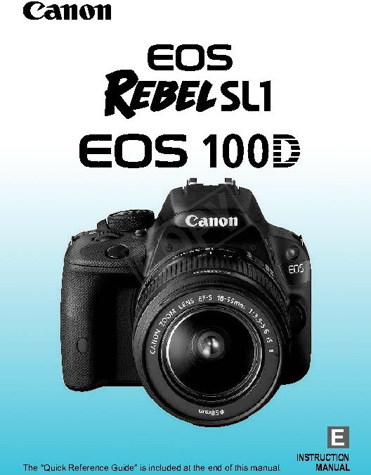 EOS Rebel SL1 User Manual