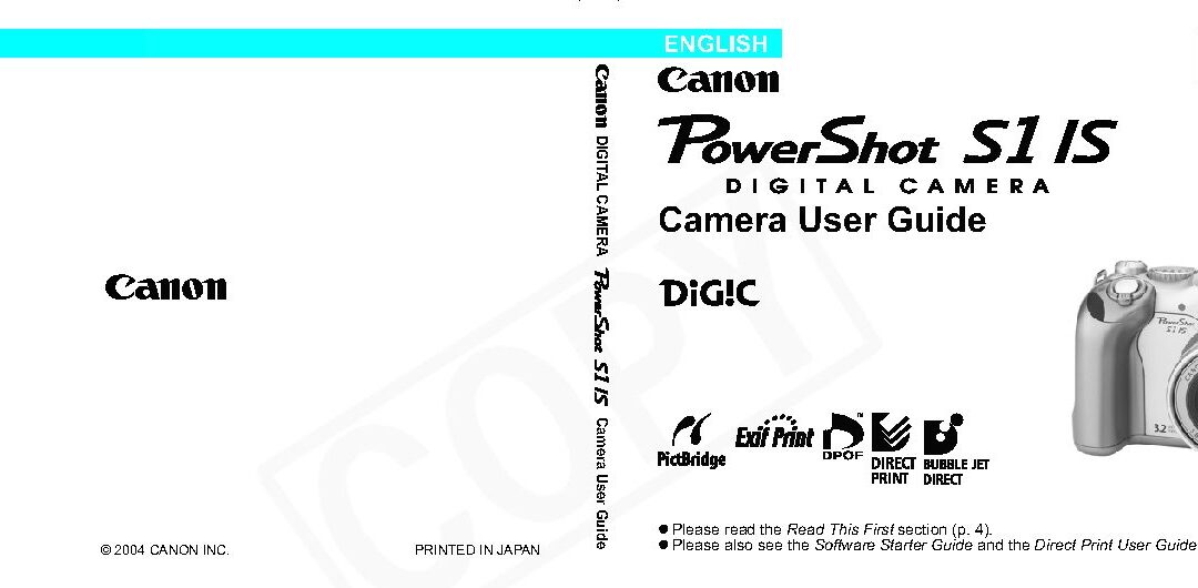 PowerShot S1 User Manual