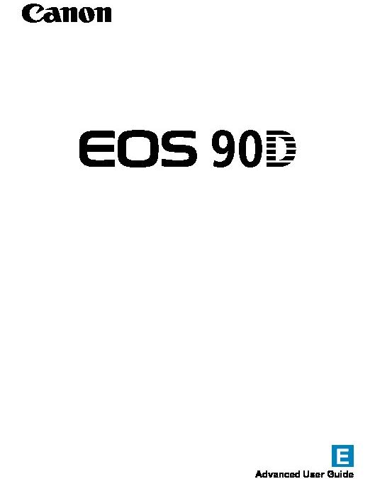 EOS 90D User Manual
