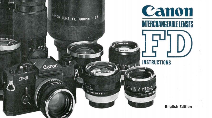 Canon FD Lens Instructions