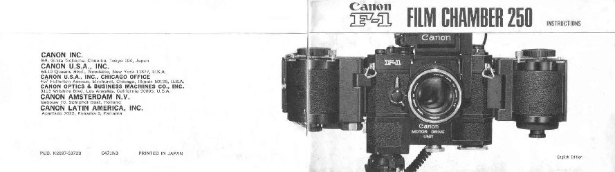 Film Chamber 250 User Manual