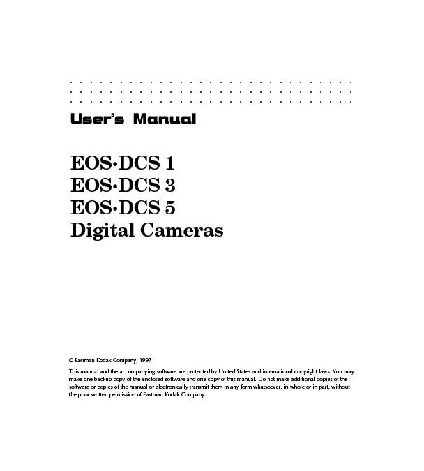 Canon-Kodak Manual Cover