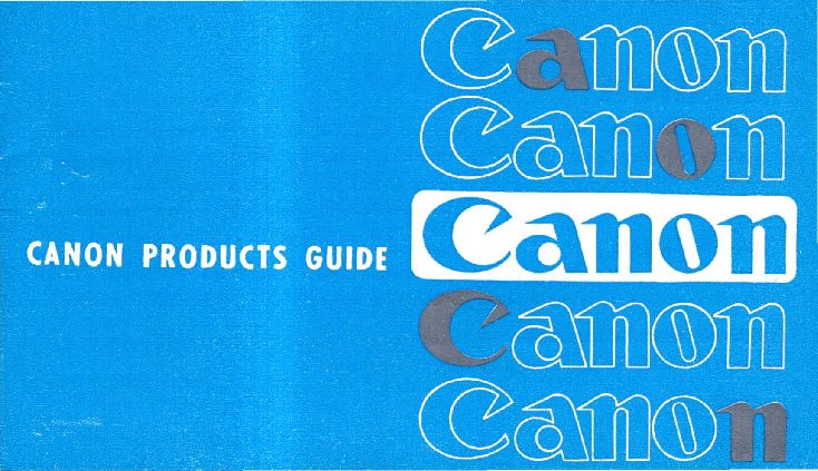 Canon Products Guide