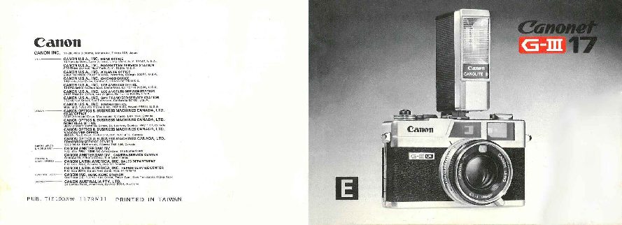 Canonet QL17 G-III User Manual