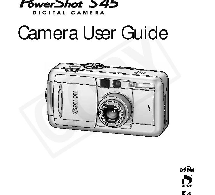 PowerShot S 45 Manual