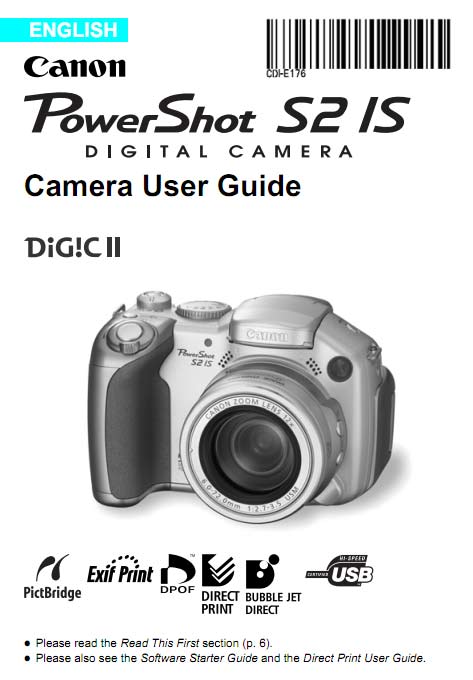 Powershot S2 IS User Manual