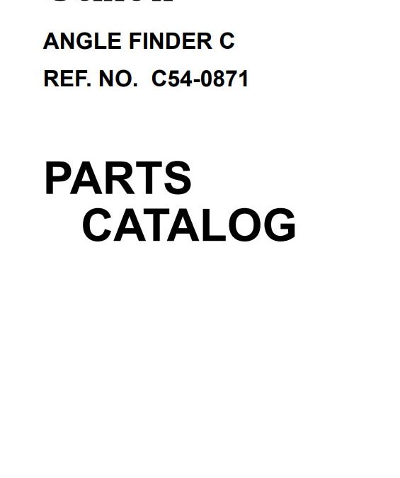Angle-Finder-C-Parts-Catalogue-Cover