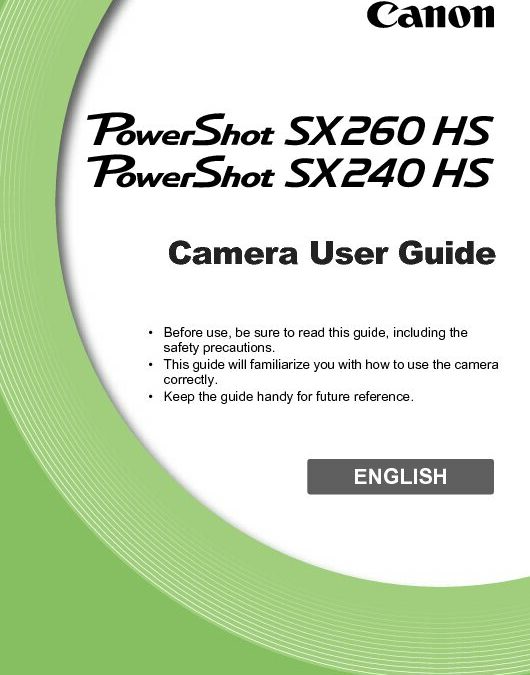 Power Shot SX260-SX240 HS Manual