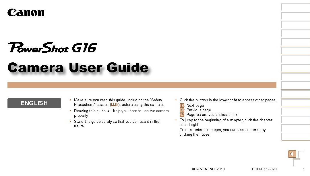 PowerShot G16 User Guide