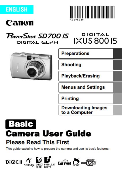 Canon SD700 Basic Manual