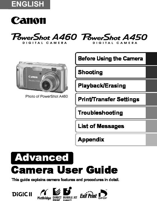 PowerShot A450-460 Advanced Manual