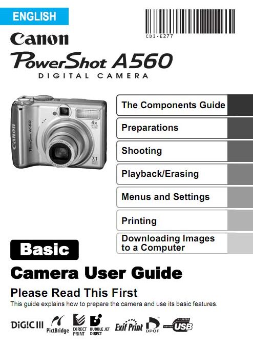 PowerShot-A560-Manual