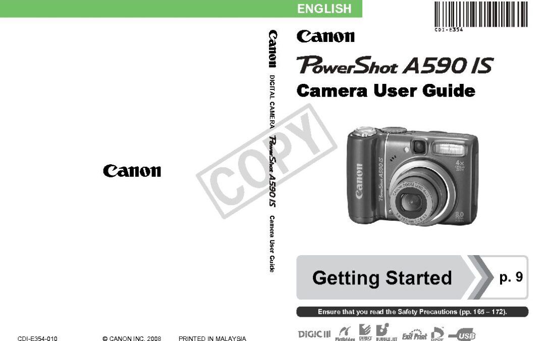 PowerShot A590 Manual