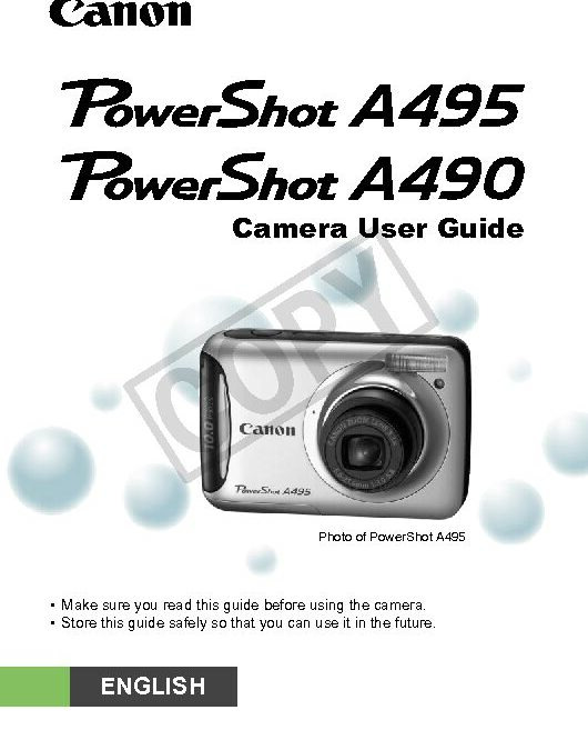 PowerShot A490-A495 Manual