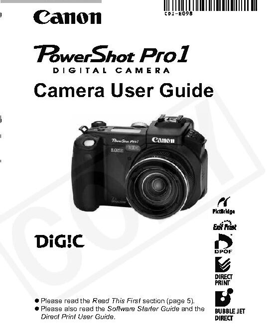 PowerShot Pro1 Manual