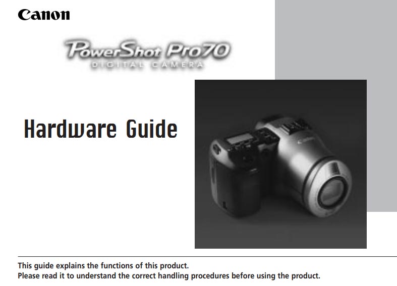 PowerShot-Pro70-Manual-Cover