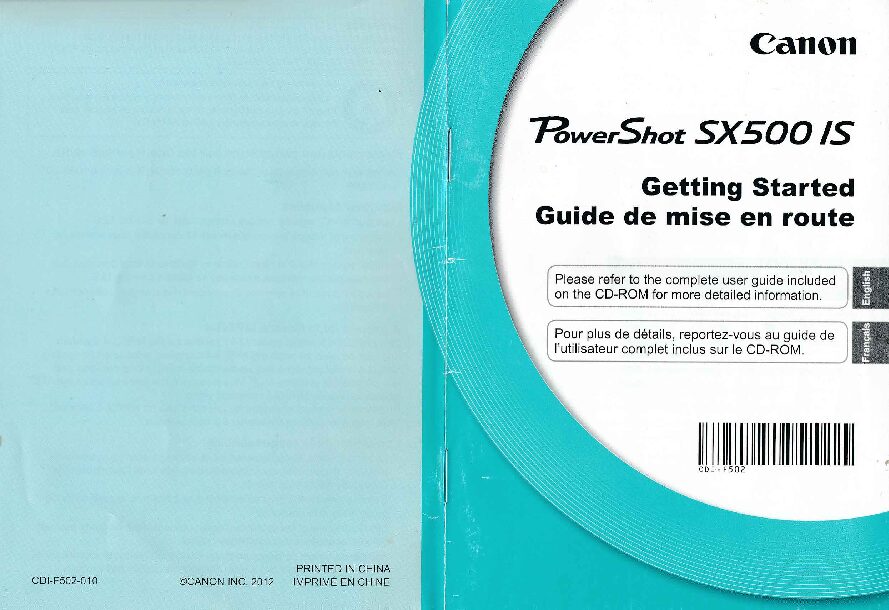 SX500 GS Manual