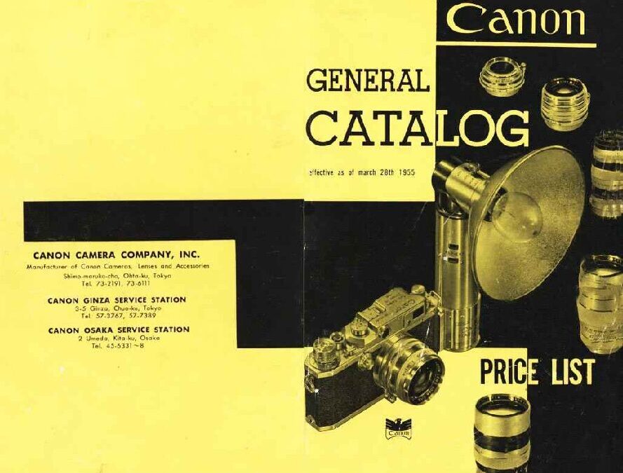 Canon Catalogue 1955