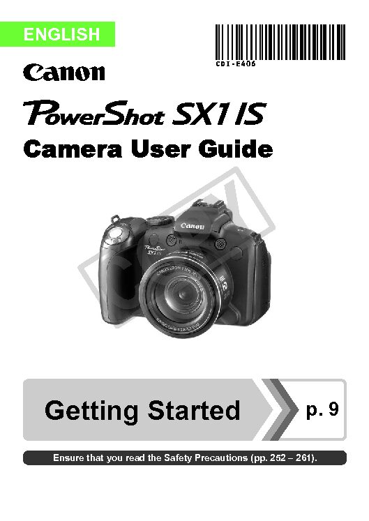 Canon  SX120 IS User Manual