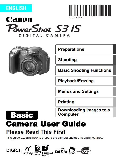 PowerShot S3 User Manual